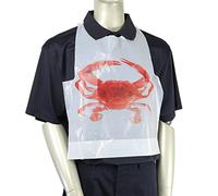 ROYAL Adult Poly Bibs with Crab Design, Package of 500