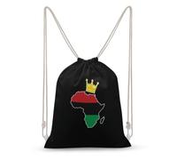 Royal Africa Map Drawstring Backpack Sport Gym Sackpack 30x40cm | Cute String Bag,Canvas Daypack,Travel Sackpacks,Workout Bags for Men Women,Beach Backpacks