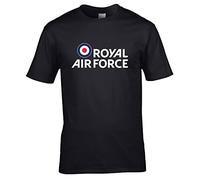 Royal Air Force Logo Mens T-Shirt (Black, XL)