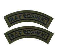 Royal Air Force Regiment Olive Shoulder Title Flash Badge, 3cm x 12cm