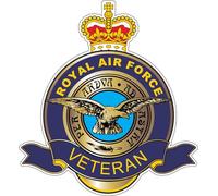 Royal Air Force Veteran Car Sticker - for Exterior or Window (Window)