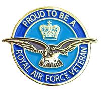 Royal Air Force VETERAN enamel badge Proud to be a RAF veteran