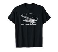 Royal Aircraft Factory R.E.8 British Biplane Flying Clouds T-Shirt