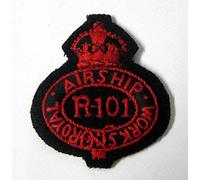 Royal Airship Works Crew Emroidered Cap or Hat Badge R101 Zeppelin Dirigible