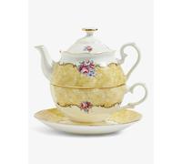 Royal Albert 100 Years Of Royal Albert 1990 Bouquet Tea For One Fine Bone China Three-Piece Tea Set
