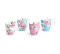 Royal Albert 1067801 Miranda Kerr Ceramic Gold Rim Mug Set, 4 pieces