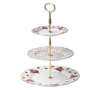 Royal Albert Modern Vintage NCRWTW25867 3 Tier Cake Sand, Fine Bone China, Country Roses White