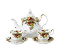 Royal Albert Old Country Roses 40034978 Tea for Two 5 Piece Set White, Fine Bone China, 1.25 liters, Multicolour