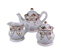 Royal Albert Old Country Roses Basketweave 3-Piece Tea Set