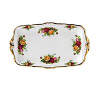 Royal Albert - Old Country Roses Sandwich Tray Gift - Vintage Fine Bone China Serving - Large Size - Floral Pattern, 30cm