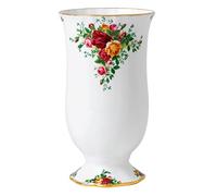 Royal Albert - Old Country Roses Vase Gift - Vintage Fine Bone China Display Vase - Medium Size - Floral Pattern, 22cm, White