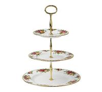 Royal Albert Old Country Roses Vintage Afternoon Tea Serving Made from Fine Bone China-Floral Pattern, Multi, Cake Stand 3 Tier
