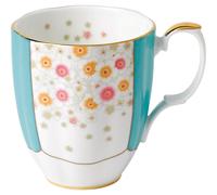 Royal Albert 100 Years 40017554 1930 Mug, 0.4Ltr/14.1 Floz, Bone China, Mint Deco, 0.4ltr