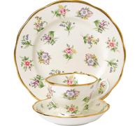 Royal Albert 106 100 Years 40017588 1920 Spring Meadow Teacup, Saucer, 20cm Plate, 3 Pc Set, Fine Bone China