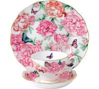 Royal Albert White, Rose and Green Mirand Kerr Gratitude Three-piece China Set