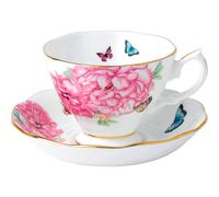Royal Albert White, Pink and Green Miranda Kerr Friendship Teacup Saucer