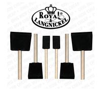 Royal and Langnickel 6 Art Foam Brush Set - 2 x 1 inch, 2 x 2 inch and 2 x 3 inch