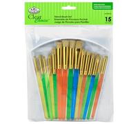 Royal and Langnickel Clear Choice Stencil Brush Set 15 Pieces - Standards, Shorts, Domed, Filberts