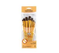 Royal and Langnickel Crafter's Choice Flat Camel Hair Brush Set (Pack of 7)