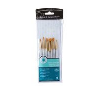 Royal and Langnickel Filbert and Angular Taklon Variety Brush Set - Gold (Pack of 6)