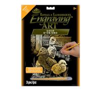 Royal and Langnickel Gold Foil Engraving Art Kit 8 inch x 10 inch - Hatchlings