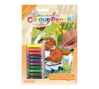 Royal and Langnickel Mini Colour Pencil by Number Kit 5 inch x 7 inch - Kitten and Butterfly