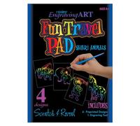 Royal and Langnickel Rainbow Foil Engraving Art Fun Travel Pads - Safari Animals,RAINPAD-103