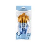 Royal and Langnickel RCC 304 Crafter's Choice Angular Taklon Variety Brush Set - Gold (Pack of 7)