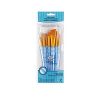 Royal and Langnickel RCC 404 Crafter's Choice Angular Taklon Variety Brush Set - Gold (Pack of 7)