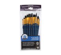 Royal and Langnickel RSET-9302 Taklon Variety Brush Set - Soft Black (Pack of 12)