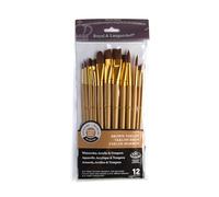 Royal and Langnickel RSET-9303 Taklon Variety Brush Set - Soft Black (Pack of 12)