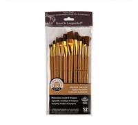 Royal and Langnickel RSET-9304 Taklon Variety Brush Set - Soft Black (Pack of 12)
