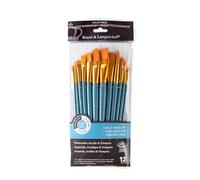 Royal and Langnickel RSET-9306 Taklon Variety Brush Set - Medium Gold (Pack of 12)