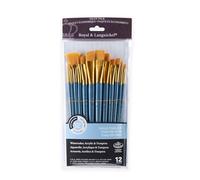 Royal and Langnickel RSET-9307 Taklon Variety Brush Set - Medium Gold (Pack of 12)