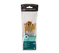 Royal and Langnickel Shader Taklon Variety Brush Set - Gold (Pack of 6)
