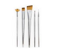 Royal and Langnickel Zen 5 Piece All Media Angular Paint Brush Set