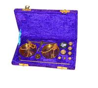 Royal Antique Graceful Brass Antique Weighing Justice Law Scale Decoration Divine Item Jewellery with Complete Weight Vintage Weighing Machine Balancing Taraju Apothecary Scale Purple with Wooden Box
