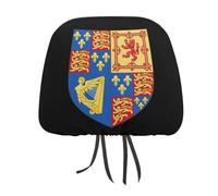 Royal Arms of England Funny Car Headrest Covers Universal Fit Seat Head Rest Protector Auto Interior Accessories