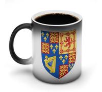 Royal Arms of England Funny Ceramic Coffee Mug Heat Sensitive Discoloration Cups with Handle for Office Home