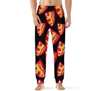 Royal Arms of Norway Men's Pajama Bottoms Soft Lounge Pants Elastic Waist Sleepwear with Pocket 2XL