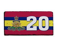 Royal Army Artillery Stripe House Number Slate Custom Military Badge Door Plaque Sign Personalised Garage Army Veteran Gift AS86