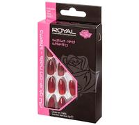 Royal Artificial Nails Salsa Red Stiletto - 24 pcs.