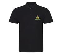 Royal Artillery Insignia Mens Embroidered Polo Shirt British Army Military Embroidery (UK, Alpha, 3XL, Regular, Regular, Black)