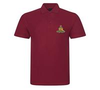 Royal Artillery Insignia Mens Embroidered Polo Shirt British Army Military Embroidery (UK, Alpha, XXL, Regular, Regular, Maroon)