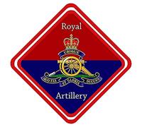 Royal Artillery Regiment Military Metal Car Window Sign