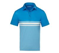 Royal & Awesome Block Blue Men's Golf Polo Shirts, Golf Tops for Men, Stylish Men's Shirts, XX-Large