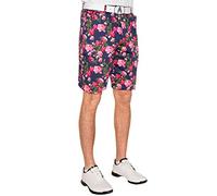 Royal & Awesome Bloomers Floral Mens Golf Shorts, Crazy Golf Shorts