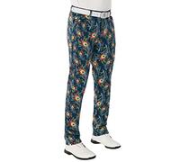 Royal & Awesome Bright Birdie Men's Tapered Funky Golf Trousers, Stylish Golf Trousers for Men, 30" Waist, 30" Leg