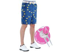 Royal & Awesome Eurostar Mens Golf Shorts, Crazy Golf Shorts