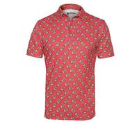Royal & Awesome Funny Mens Cheers Beers Golf Polo Shirt, Crazy Colourful Novelty Patterned Golf Top for Men, Stretch Fit, Large